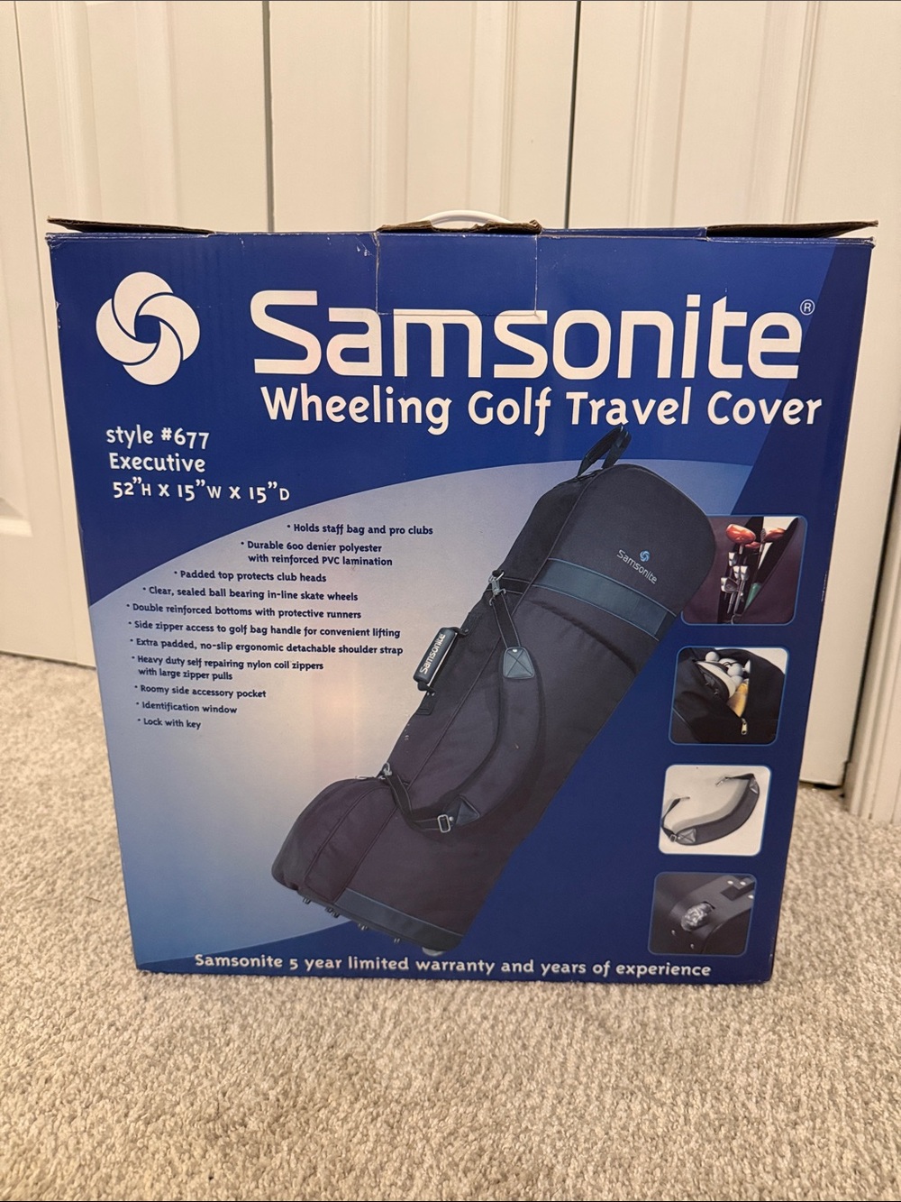 NEW IN BOX Samsonite Wheeling Golf Travel Cover